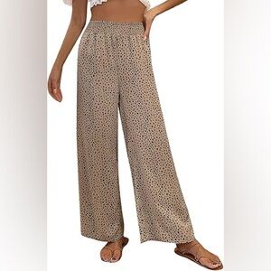 Sienna leopard wide leg pants